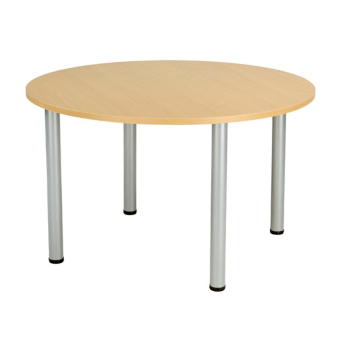 One Fraction Plus Circular Meeting Table 1200mm - Oak