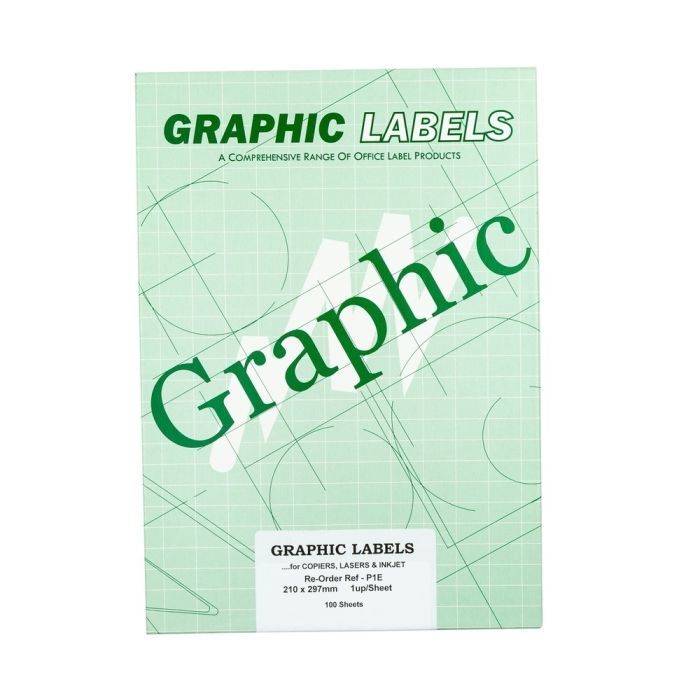 Copier & Laser Labels A4 Square Corners - 1 Per Sheet - Pack of 100 Copier & Laser Labels A4 Square Corners - 1 Per Sheet - Pack of 100