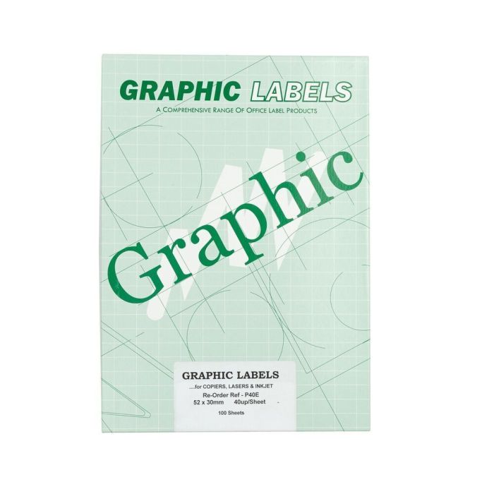Copier & Laser Labels A4 Square Corners - 40 Per Sheet - Pack of 100 Copier & Laser Labels A4 Square Corners - 40 Per Sheet - Pack of 100