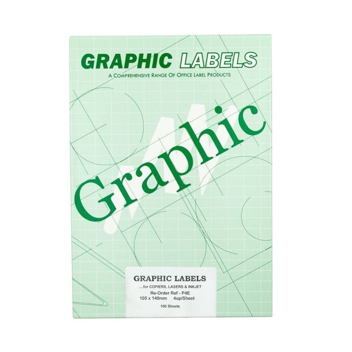 Copier & Laser Labels A4 Square Corners - 4 Per Sheet - Pack of 100 Copier & Laser Labels A4 Square Corners - 4 Per Sheet - Pack of 100