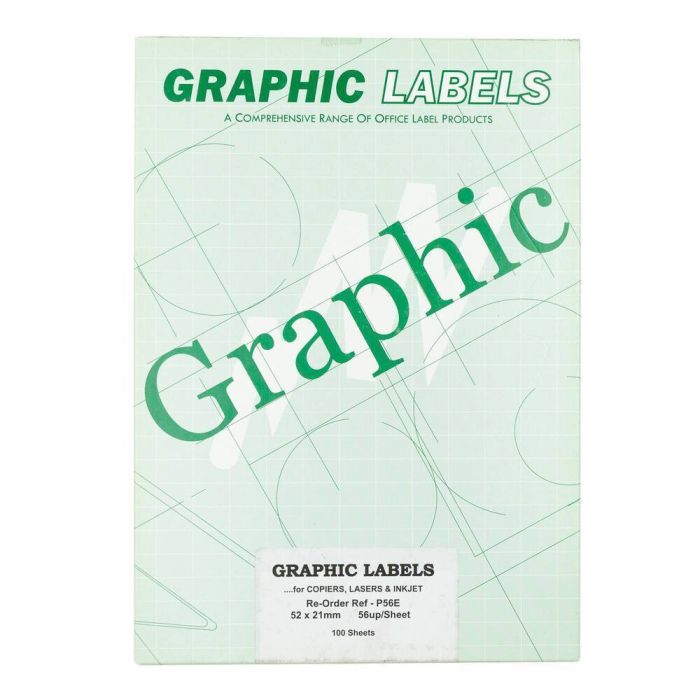 Copier & Laser Labels A4 Square Corners - 56 Per Sheet - Pack of 100 Copier & Laser Labels A4 Square Corners - 56 Per Sheet - Pack of 100
