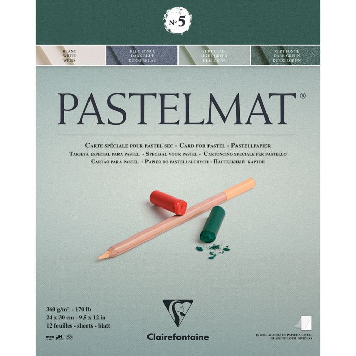 Clairefontaine Pastelmat no.5 24x30cm 360g Green Blue