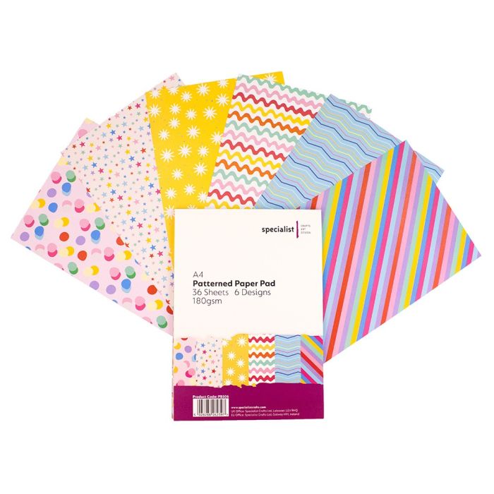 Specialist Crafts A4 Mixed Patterned Paper Pad