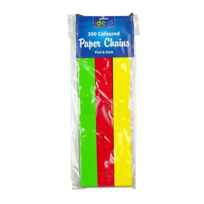 Peel-N-Stick Colour Paper Chains 2cm x 20cm Assorted - Pack of 300