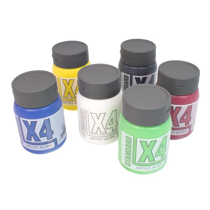 Specialist Crafts X4 Standard Acryl 500ml Set of 6 Brights