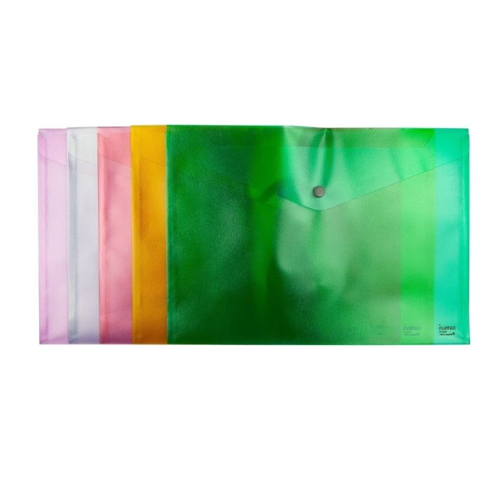 A4 Polypropylene Document Wallets - Assorted - Pack of 5