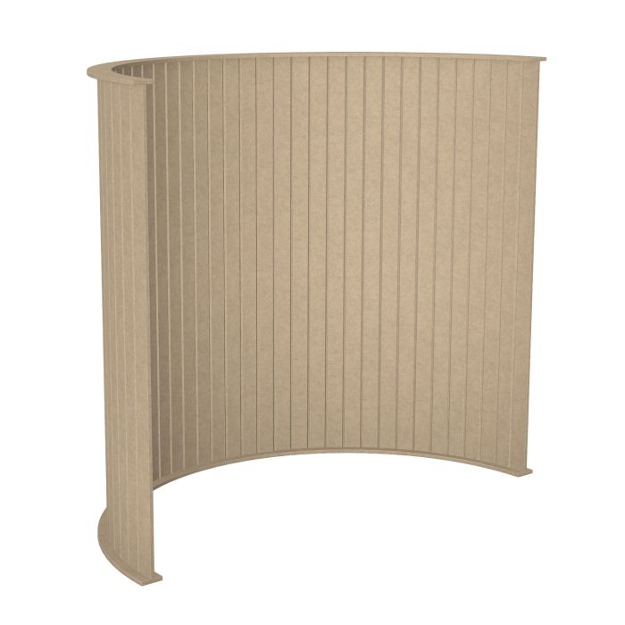 Koala Acoustic Sound Absorbing Floor Standing Partition Screens-Curve-Natural Koala Acoustic Sound Absorbing Floor Standing Partition Screens-Curve-Natural