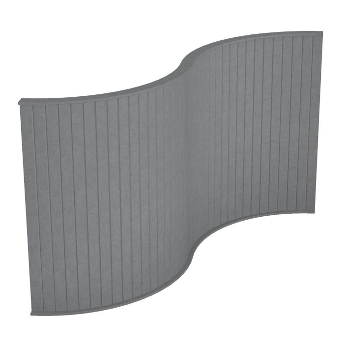 Koala Acoustic Sound Absorbing Floor Standing Screens-Wave-Dark Grey