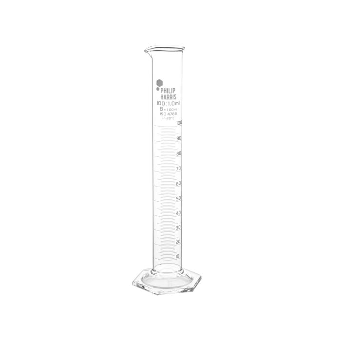 Philip Harris Glass Measuring Cylinder 100ml - Pack of 10 Philip Harris Glass Measuring Cylinder 100ml - Pack of 10