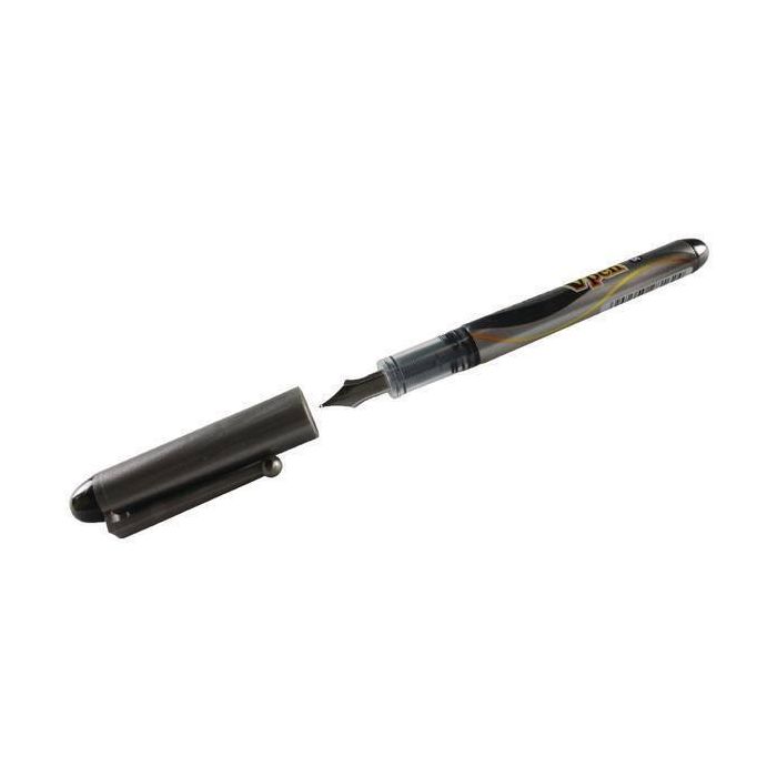 Pilot Vpen Disposable Fountain Pen Black/Grey Barrel - Pack of 12 Pilot Vpen Disposable Fountain Pen Black/Grey Barrel - Pack of 12