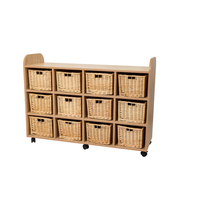 Maplescape 12 Basket Storage Unit - Maple