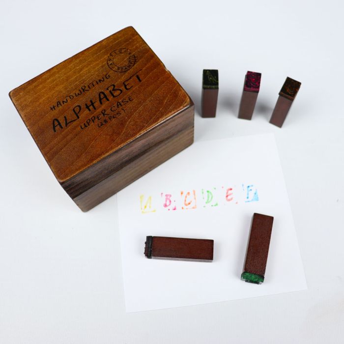 Wooden Alphabet Stamp Set Wooden Alphabet Stamp Set