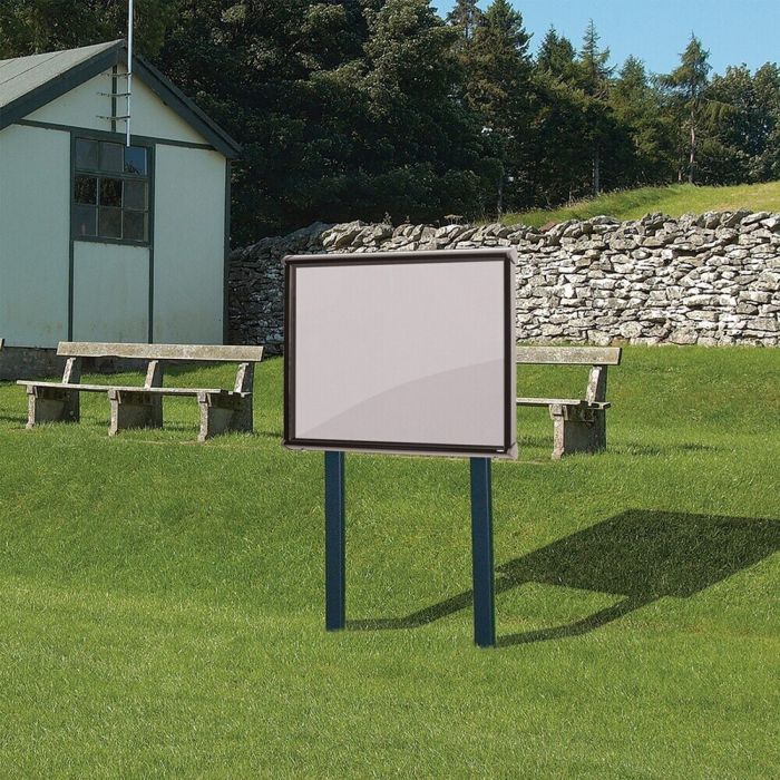 Shield Sunken Post M.ted Ext S.case 1050 x 752mm - Black Frame/Light Grey