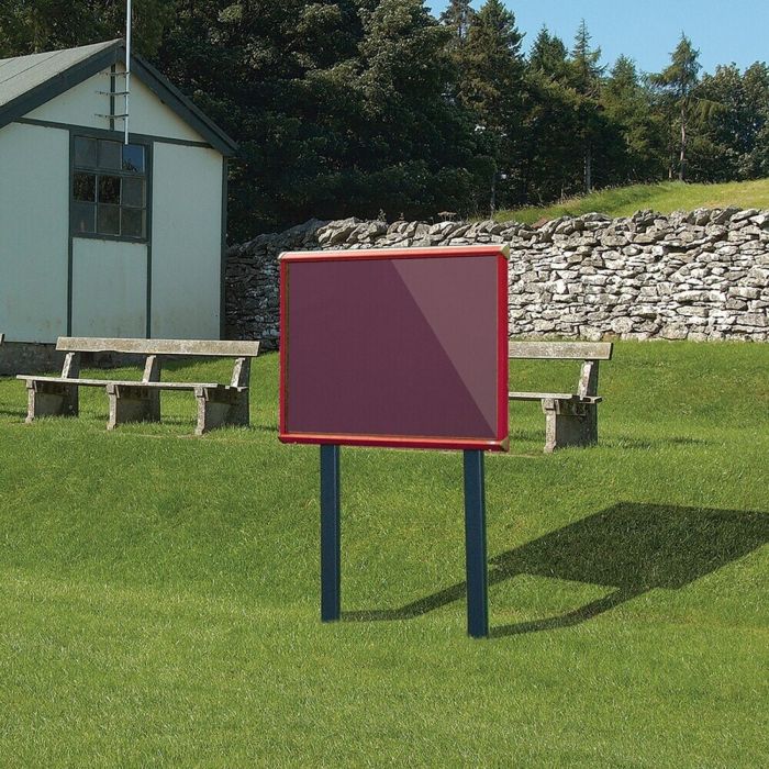 Shield Sunken Post M.ted Ext S.case 1050 x 752mm - Red Frame/Dark Wine