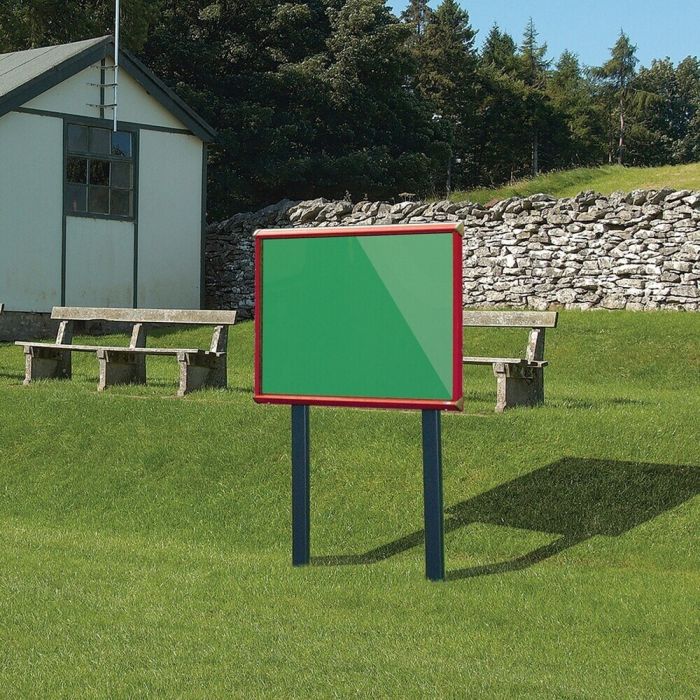 Shield Sunken Post M.ted Ext S.case 1050 x 752mm - Red Frame/Quince