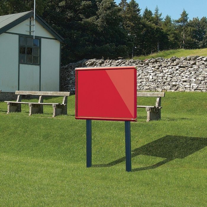 Shield Sunken Post M.ted Ext S.case 1050 x 752mm - Red Frame/Scarlet
