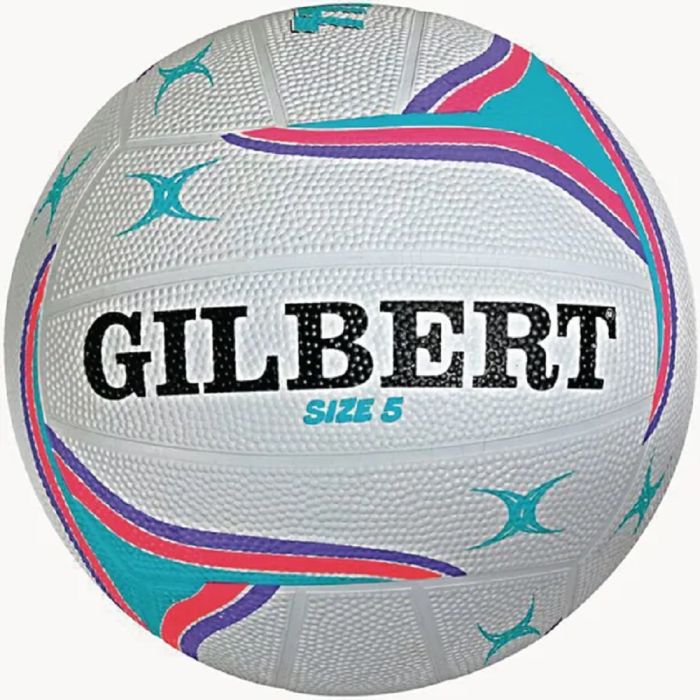 Gilbert APT Training Netball- Purple/White- Size 5