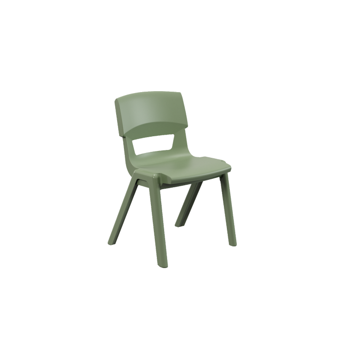 Postura One Piece Chair - Moss Green - 4-5 years