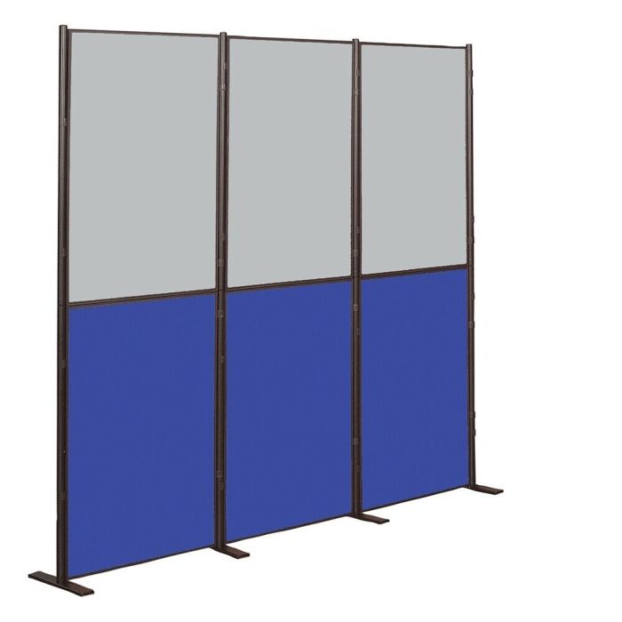 Pole And Panel Kit 6 Panel - Twin Colour Blue/Grey