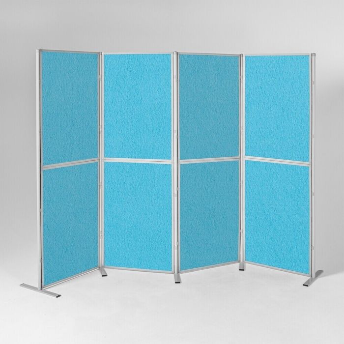 Pole And Panel Kit 7 Panel With 1 Triangular Shelf - Cyan