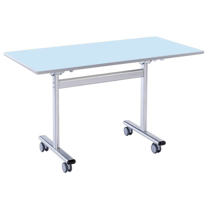 Flip Top Rectangular Table 1200x600mm Soft Blue Light Grey