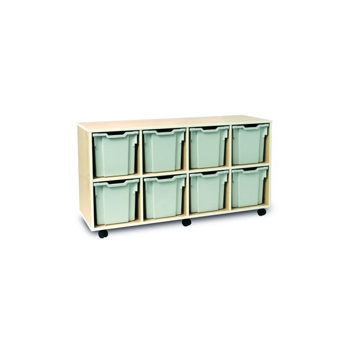 Pebble 8 Jumbo Trays White with Grey Drawers