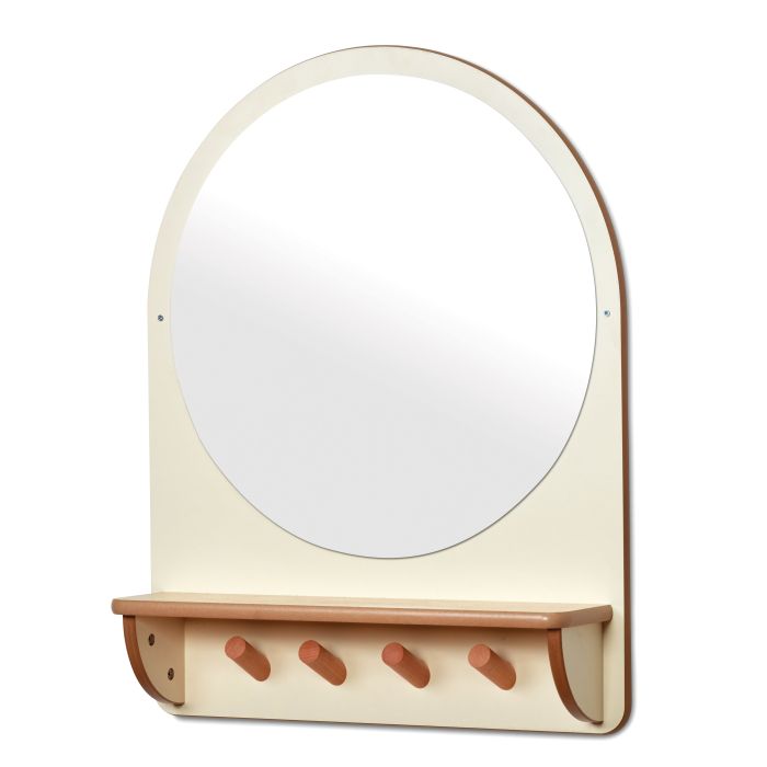 Millhouse Wall Mirror with Hooks