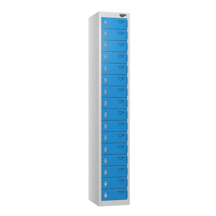 PURE Compact Sixteen Tier Lockers - Blue PURE Compact Sixteen Tier Lockers - Blue