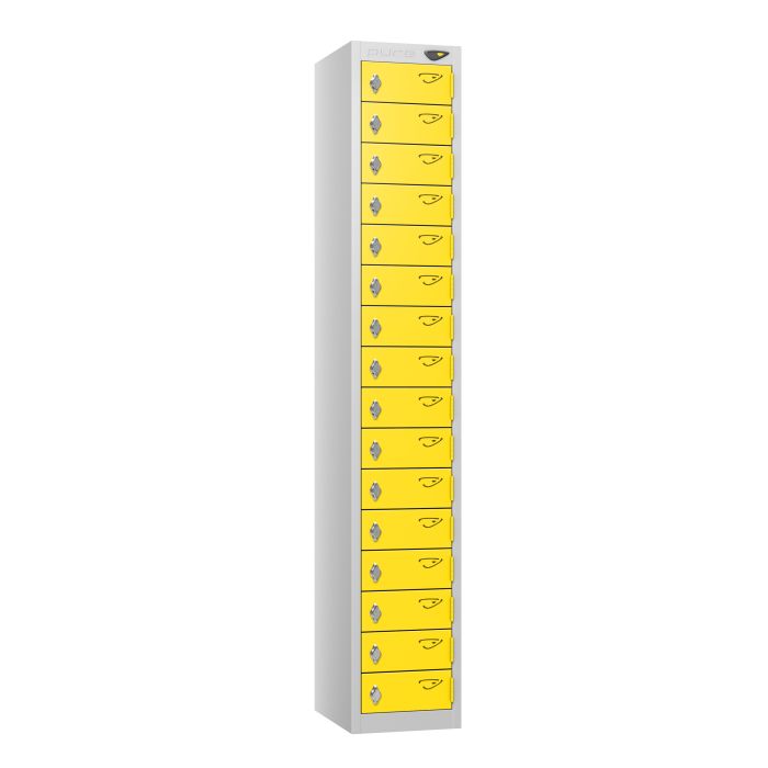 PURE Compact Sixteen Tier Lockers - Yellow PURE Compact Sixteen Tier Lockers - Yellow