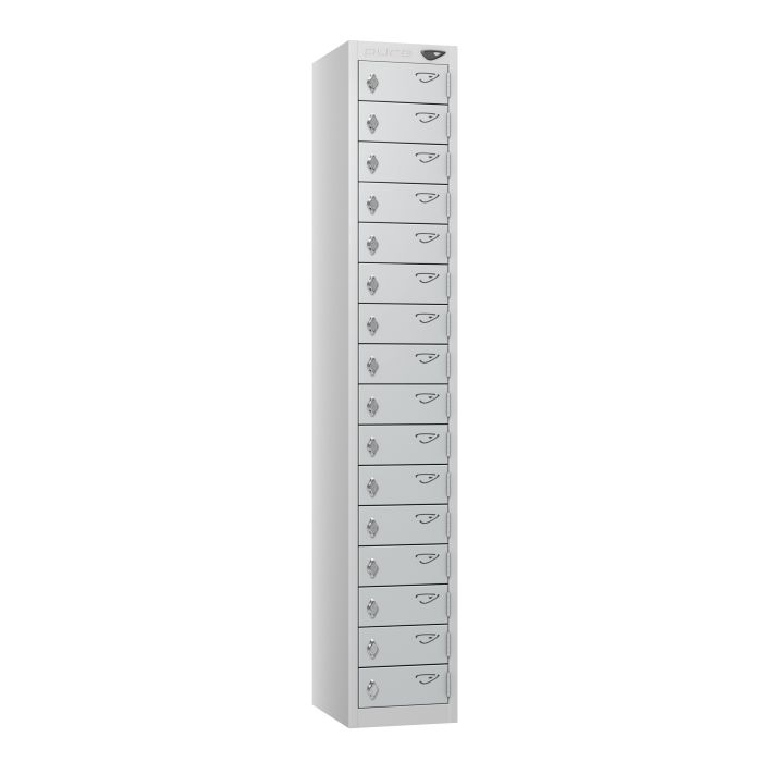 PURE Compact Sixteen Tier Lockers - Silver