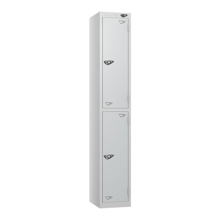 Full Height Flat Top Lockers - 30cm Depth - Silver - 2 Door Full Height Flat Top Lockers - 30cm Depth - Silver - 2 Door