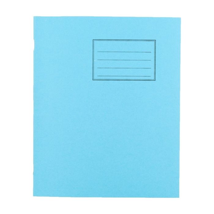 Exercise Books 8 x 6.5in 32 Page T/Hf Blank B/Hf 12mm Feint - Vivid Blue - Pack of 100