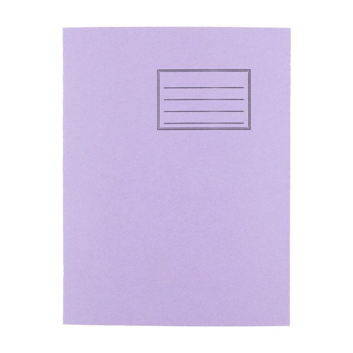 Exercise Books 9 x 7in 32 Page 15mm Feint/Blank Alternate - Violet - Pack of 100