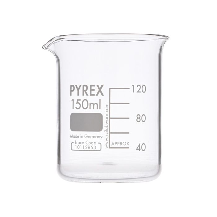 Pyrex Glass Beaker Squat Form - 150ml - Pack of 10 Pyrex Glass Beaker Squat Form - 150ml - Pack of 10