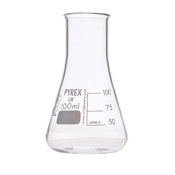 Pyrex Wide Mouth Conical Flask - 100ml - Pack of 10 Pyrex Wide Mouth Conical Flask - 100ml - Pack of 10
