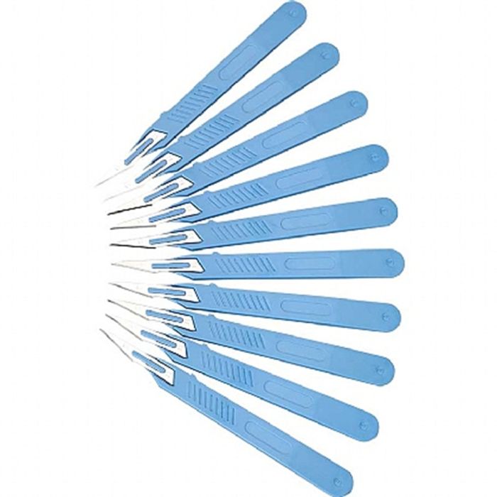 Disposable Sterile Stainless Steel Surgical Scalpels-Size 11-Pk 10 Disposable Sterile Stainless Steel Surgical Scalpels-Size 11-Pk 10