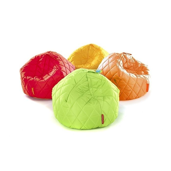 Quilted Outdoor Beanbag - Orange - Pack of 4 Quilted Outdoor Beanbag - Orange - Pack of 4