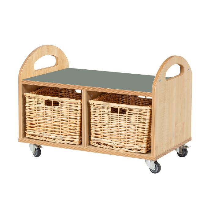 Narrow Mobile Storage with Baskets