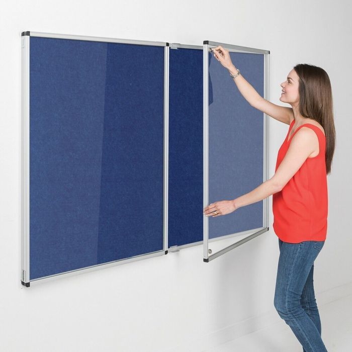 Resist-a-Flame Tamperproof Noticeboard 1200 x 1800mm - Dark Blue