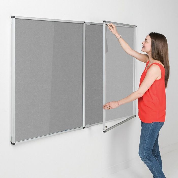 Resist-a-Flame Tamperproof Noticeboard 1200 x 2400mm - Grey