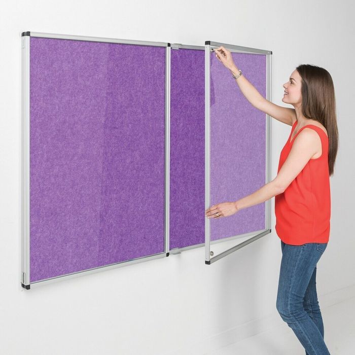 Resist-a-Flame Tamperproof Noticeboard 1200 x 2400mm - Purple