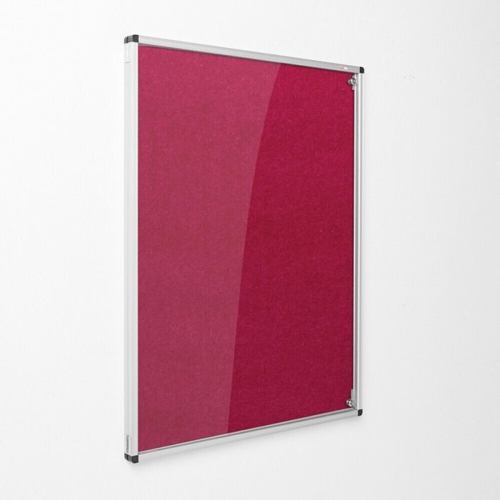 Resist-a-Flame Tamperproof Noticeboard 600 x 900mm - Raspberry