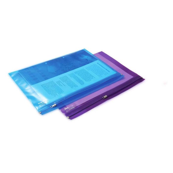 Rapesco Bright Transparent Zippi Bags - A4With - Pack of 25