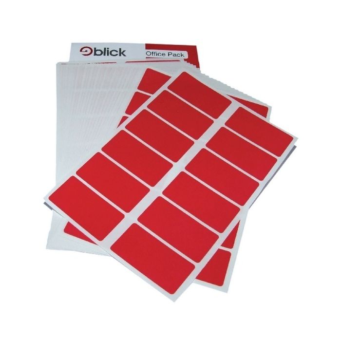 Blick Coloured Labels 25 x 50mm - Red. Pack of 320 Blick Coloured Labels 25 x 50mm - Red. Pack of 320