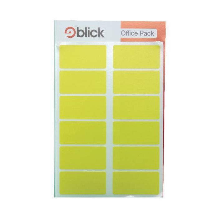 Blick Coloured Labels 25 x 50mm Yellow - Pack of 320 Blick Coloured Labels 25 x 50mm Yellow - Pack of 320