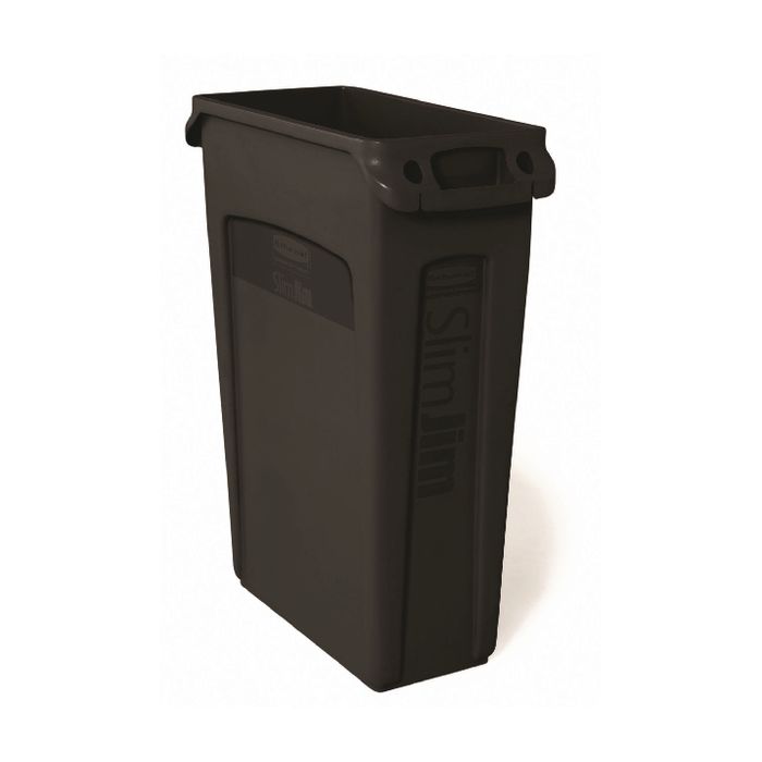 Slim Jim Recycling Venting Channel Container 87 Litre - Black