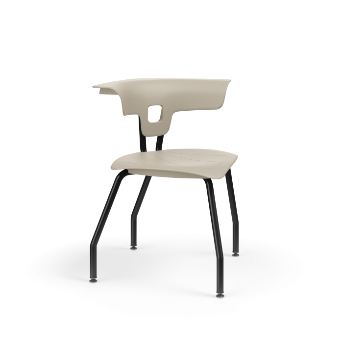Ruckus 4 Leg Chair with Upholstery - Black Frame - Sand