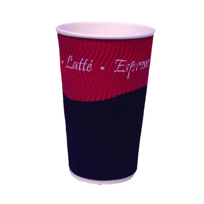 Triple Wall Rippled Hot Cups - 25cl - Pack of 25 Triple Wall Rippled Hot Cups - 25cl - Pack of 25