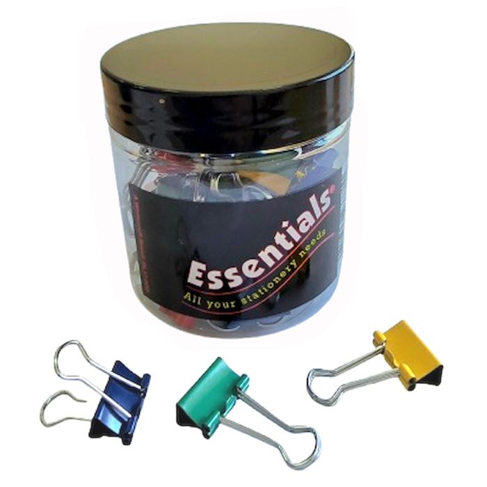 Fold Back Clips 19mm Assorted Colours