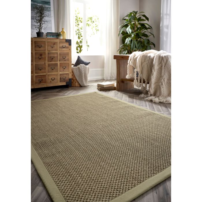 Sisal Border Rugs - Sage